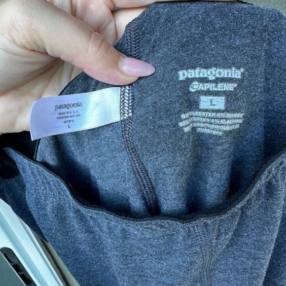Patagonia Capilene Mens L Grey Base Layer Thermal Long Johns Underwear Pants - Picture 5 of 6